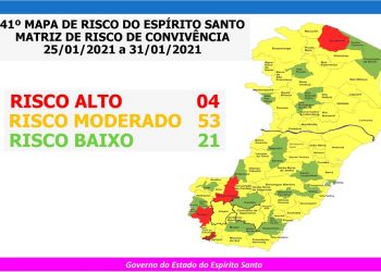 Novo Mapa de Risco tem apenas 4 cidades com Risco Alto de contaminação pela Covid-19