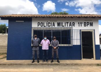 Comandante da 1ª Cia PM recebe secretário de Defesa Social para falar sobre segurança