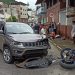 Acidente entre carro e moto deixa duas pessoas feridas em Mantena