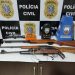 Operação policial prende três pessoas, apreende armas, munição e diversos materiais em Assentamento de Montanha