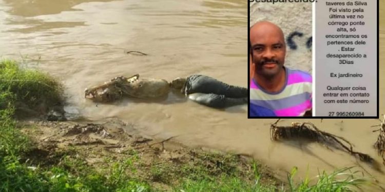 Cadáver encontrado no rio São Mateus, pode ser de ex-jardineiro que teria caído da Ponte Alta, em Barra de São Francisco Cadáver encontrado no rio São Mateus, pode ser de ex-jardineiro que teria caído da Ponte Alta, em Barra de São Francisco