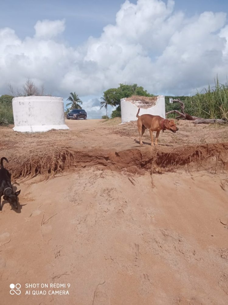 Ação do mar continua e pode destruir Barra Nova, em São Mateus, diz ambientalista