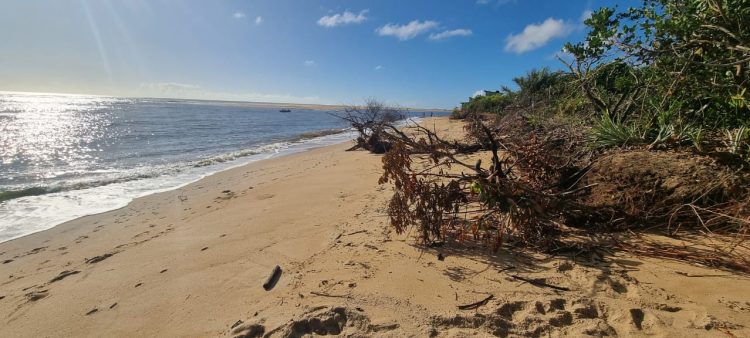 Ação do mar continua e pode destruir Barra Nova, em São Mateus, diz ambientalista