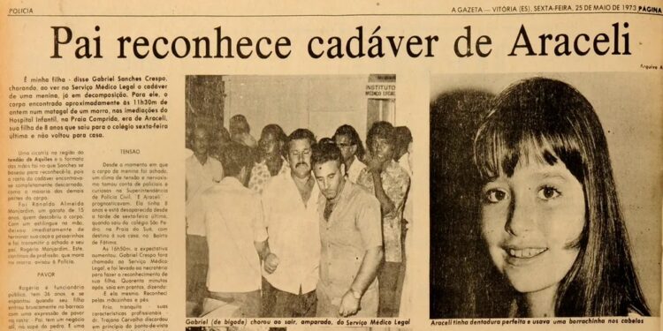 Morte de menina que deu origem ao Dia Nacional Contra o Abuso e Exploração Sexual de Crianças faz 50 anos Morte de menina que deu origem ao Dia Nacional Contra o Abuso e Exploração Sexual de Crianças faz 50 anos