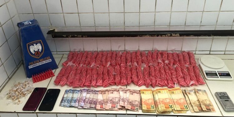 PMES apreende mais de 1,5 mil pinos de  cocaína e 112 pedras de crack na Serra