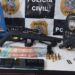Cinco pessoas detidas com armas, drogas e munições na Operação Alcebíades em Montanha