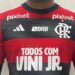 Flamengo terá mensagem de apoio a Vini Júnior na camisa neste sábado, 27, em jogo contra o Cruzeiro