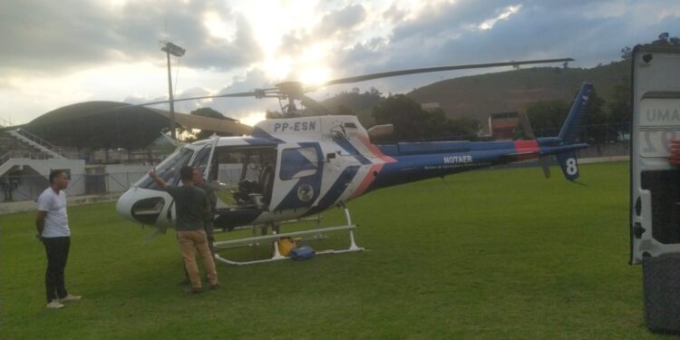 Francisquense infarta e precisa ser transferido de helicóptero para Colatina Francisquense infarta e precisa ser transferido de helicóptero para Colatina