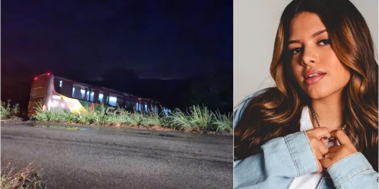 Cantora Brisa Star e banda sofrem acidente de ônibus na BR-116 Cantora Brisa Star e banda sofrem acidente de ônibus na BR-116