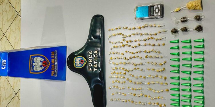 Polícia Militar apreende grande quantidade de drogas no bairro Aimorés em São Gabriel da Palha