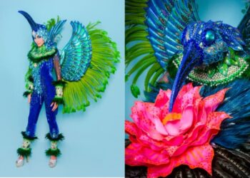 Capixaba leva a periferia à passarela do Miss Brasil e brilha com traje típico do colibri