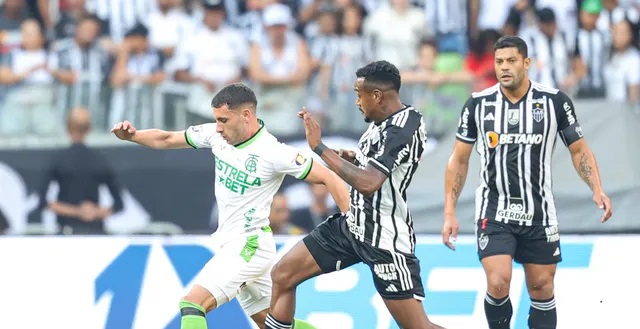 Atlético-MG sai atrás, mas busca empate com lanterna América-MG após  expulsão