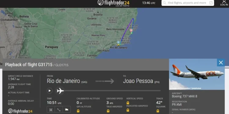 Avião da Gol faz pouso forçado em Vitória após ficar sem um dos motores