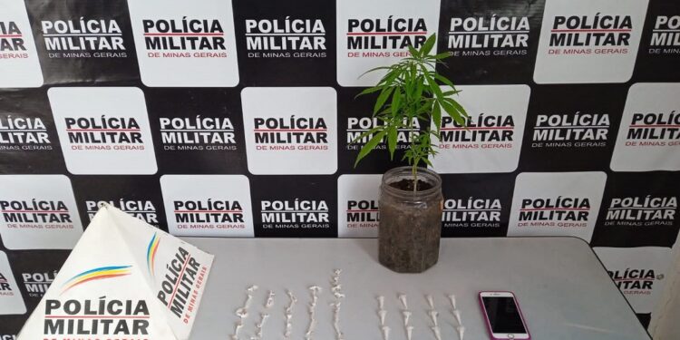 PM prende jovem com crack, cocaína e até um pé de maconha em Itabirinha PM prende jovem com crack, cocaína e até um pé de maconha em Itabirinha