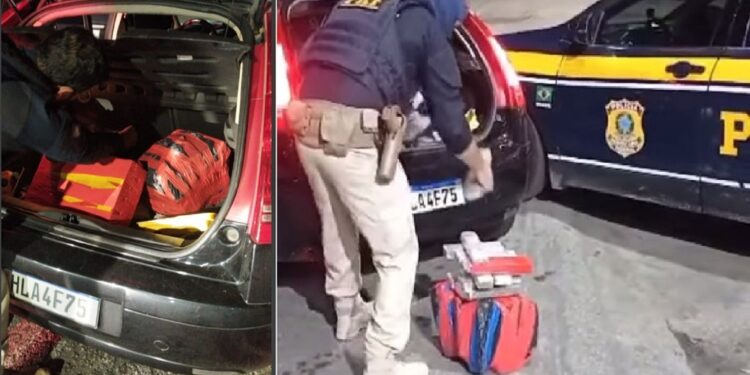 PRF prende homem com 68 tabletes de maconha na BR-101, em Safra PRF prende homem com 68 tabletes de maconha na BR-101, em Safra
