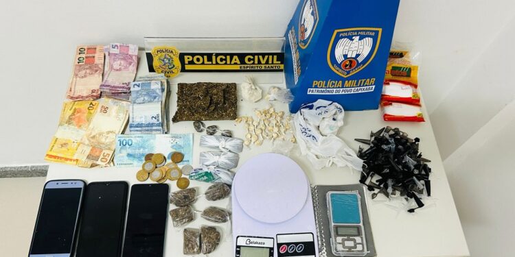 Traficantes são presos com grande quantidade de drogas em São Gabriel da Palha