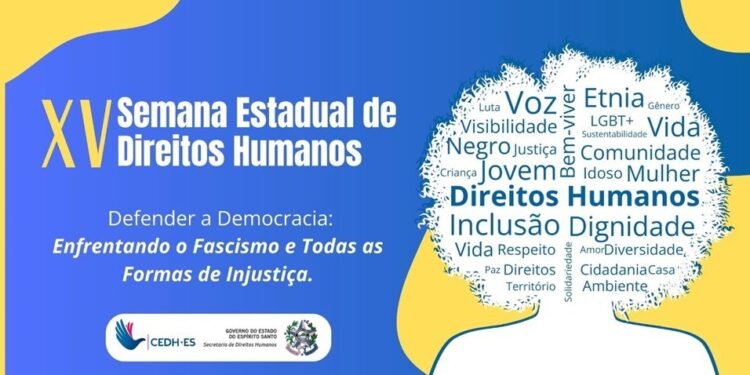 Inscrições abertas para a XV Semana  Estadual de Direitos Humanos