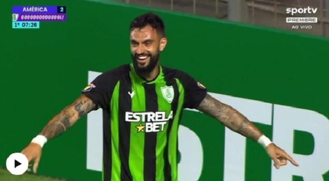 Com cinco de Mastriani, América-MG massacra o Pouso Alegre no Mineiro Com cinco de Mastriani, América-MG massacra o Pouso Alegre no Mineiro