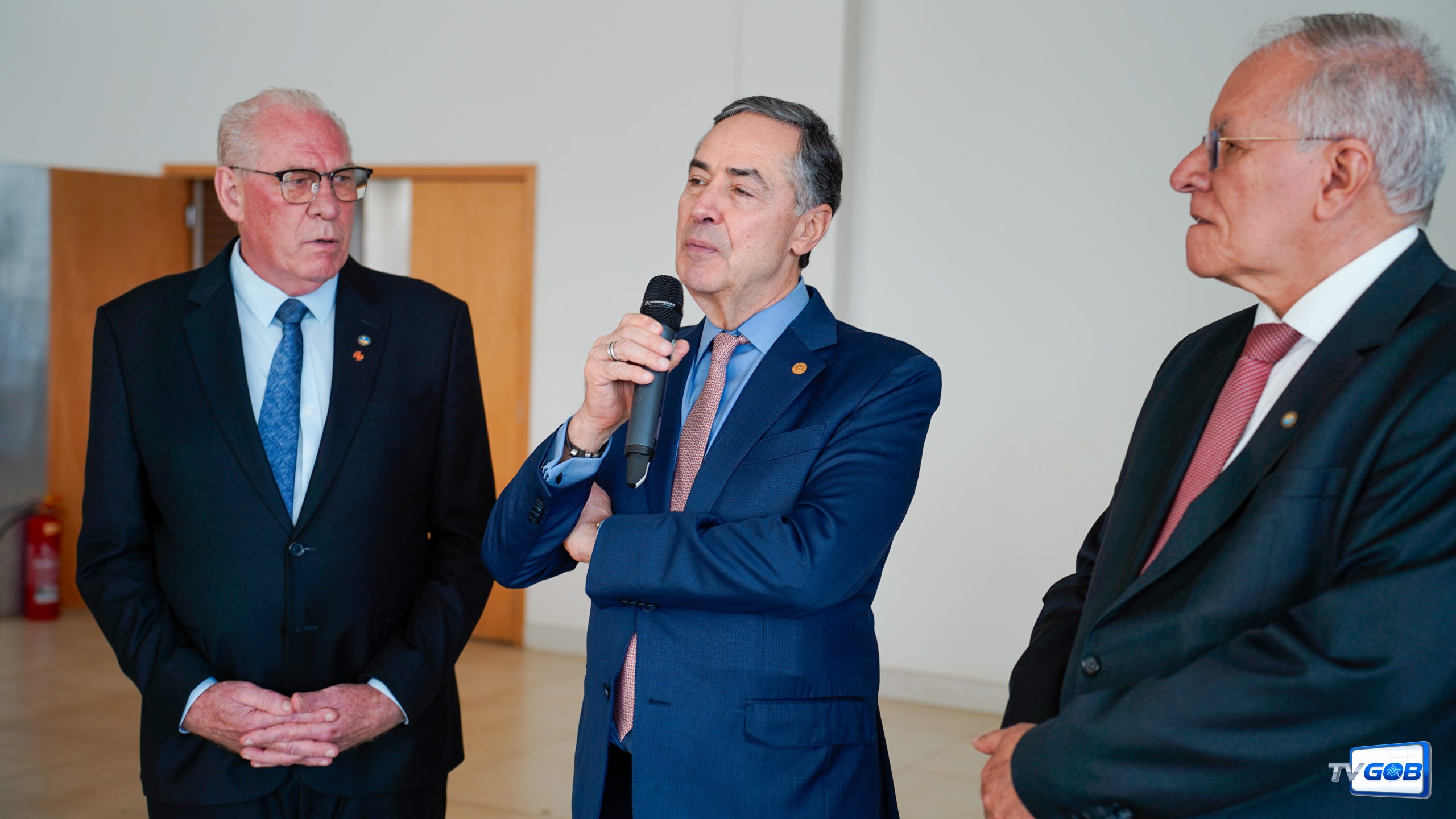 O presidente do STF discursa para representantes do GOB, entidade maçônica