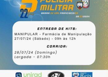 5ª Corrida e Caminhada de Rua da polícia militar acontece neste domingo no centro de Barra de São Francisco