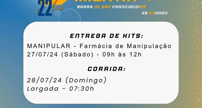 5ª Corrida e Caminhada de Rua da polícia militar acontece neste domingo no centro de Barra de São Francisco