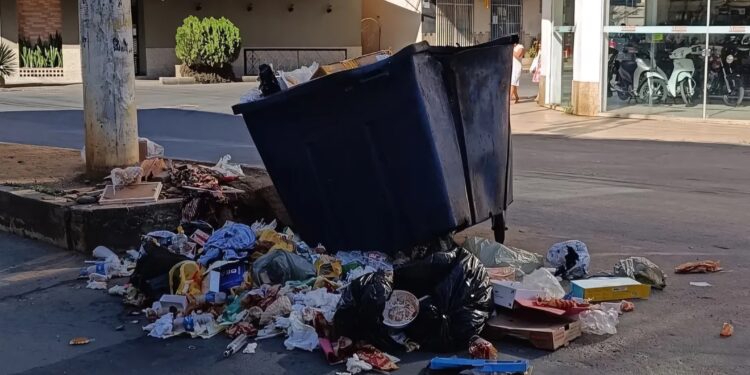 Vândalos flagrados derrubando lixo nas ruas; Prefeitura faz BO para saber quem mandou Vândalos flagrados derrubando lixo nas ruas; Prefeitura faz BO para saber quem mandou