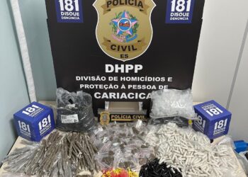 Polícia apreende mais de 900 pinos de cocaína em Cariacica
