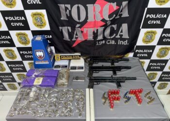 PM prende integrante de grupo criminoso e apreende armas, munição e drogas em Montanha