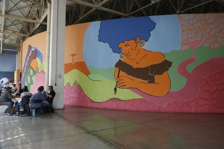 Paulo Pinto/Agência Brasil São Paulo SP 06/10/2023 - Especial Hip Hop - Grafiteira Soberana Ziza no Centro Cultural da Juventude. Foto Paulo Pinto/Agência Brasil