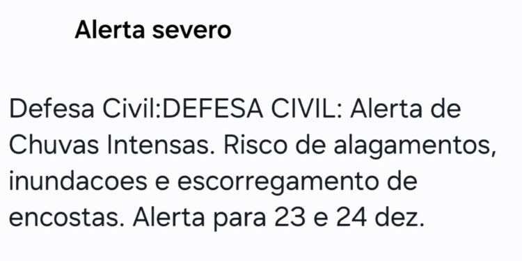 Alerta da Defesa Civil