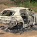 Corpo carbonizado é encontrado em carro incendiado em Água Doce do Norte Corpo carbonizado é encontrado em carro incendiado em Água Doce do Norte