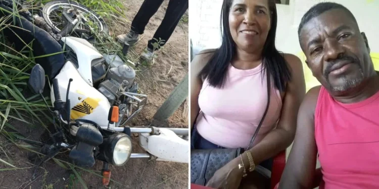 Casal morre em grave acidente de moto em Nova Venécia