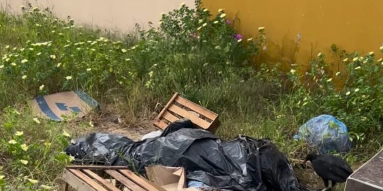 Corpo enrolado em sacos plásticos é encontrado em Guriri, em São Mateus