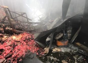 Incêndio atinge distribuidora de alimentos em Linhares