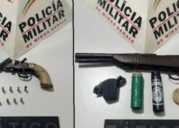 Polícia prende três pessoas, apreende armas e drogas no interior de Mantena