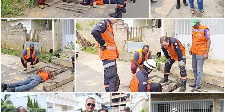 Cachorro preso em galeria pluvial é resgatado pela Defesa Civil e Corpo de Bombeiros em Barra de São Francisco Cachorro preso em galeria pluvial é resgatado pela Defesa Civil e Corpo de Bombeiros em Barra de São Francisco
