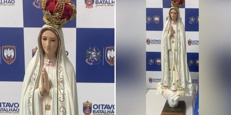 Homem é preso após furtar santa de igreja e dar soco em PM em Colatina