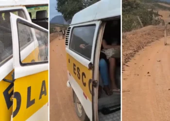 Porta de Kombi escolar se solta durante trajeto em Pancas