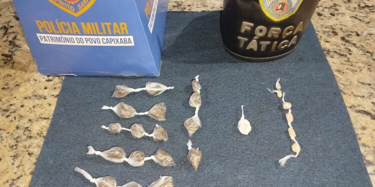 Polícia encontra drogas escondidas em terreno próximo ao “Bar da Lúcia” em Barra de São Francisco