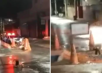 Motociclista fica ferido após cair em buraco de obra de macrodrenagem em Colatina