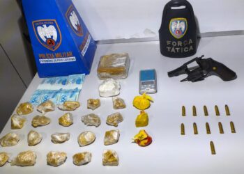 Polícia prende uma pessoa, apreende arma, dinheiro e drogas no bairro Colina, em Barra de São Francisco