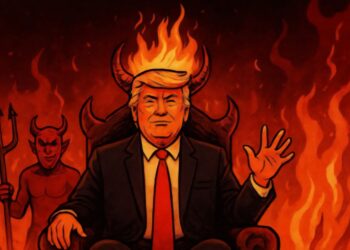 Imagina o inferno em que se transforma o império de Satã quando Trump chega por lá!