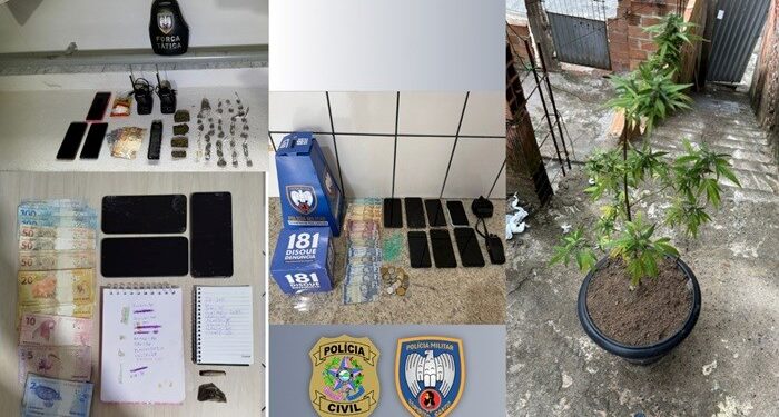 Operação integrada entre PM e PC resulta na prisão de seis pessoas e apreensão de drogas em Boa Esperança