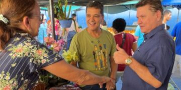 Ricardo e Euclério passam o sábado visitando Cariacica