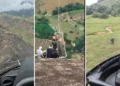 Idoso inconsciente é resgatado de topo de pedra em helicóptero em Baixo Guandu