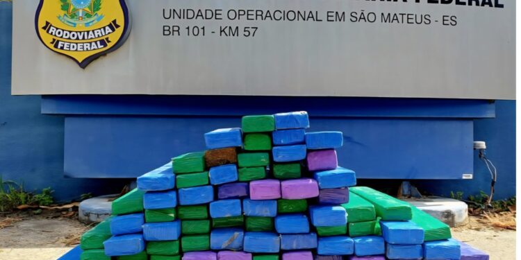 Motorista tenta fugir da PRF e abandona caminhonete com 100kg de maconha no cafezal