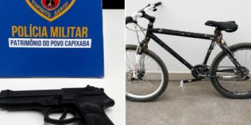 PM recupera bicicleta furtada e apreende simulacro de arma em Barra de São Francisco PM recupera bicicleta furtada e apreende simulacro de arma em Barra de São Francisco