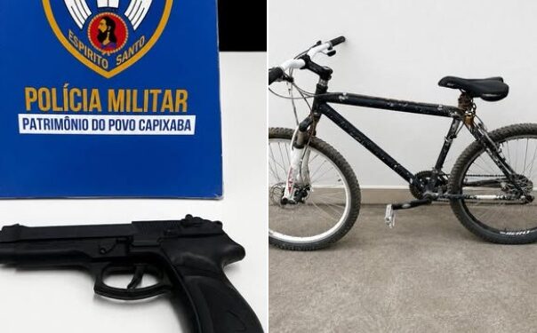 PM recupera bicicleta furtada e apreende simulacro de arma em Barra de São Francisco PM recupera bicicleta furtada e apreende simulacro de arma em Barra de São Francisco