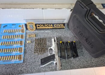 Polícia Civil prende homem e apreende pistola 9mm e mais de 120 munições em São Domingos do Norte