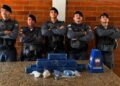 PM apreende mais de 10 kg de drogas escondidas em área de mata no bairro Colina, em Barra de São Francisco